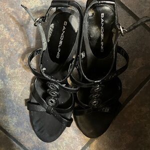 Bandolino Black Strappy Heels